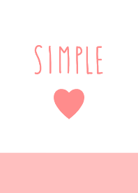 simple pastel red heart theme