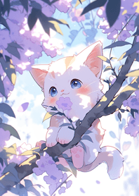 Purple Flower Kitten