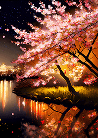 美しい夜桜の着せかえ#657