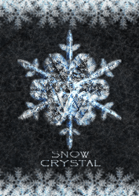 Snow crystal - BLACK and WHITE -