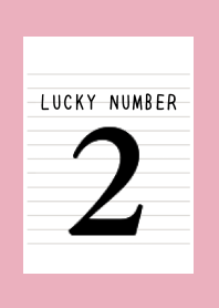 LUCKY NUMBER 2 NOTEBOOK-ROSE PINK