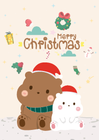 คริสต์มาส หมีมินิ สีครีม