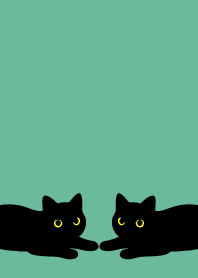 Black Cat Holiday12 on blue green