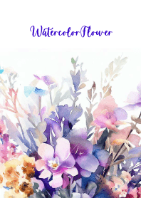 Watercolor-Dry Flower PURPLE 23