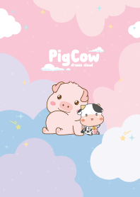 Pig&Cow Dream Cloud Kawaii