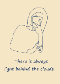 selfie girl =navy beige=