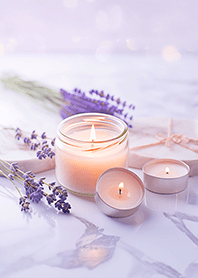 アロマキャンドル＆ラベンダー