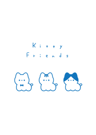 Kitty Friends /blue white