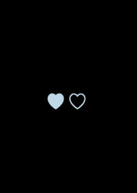 simple hearts(smaller)black aqua