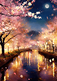 美しい夜桜の着せかえ#2707