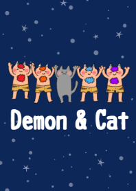 Demon and Gray cat