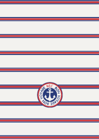 BON VOYAGE MARINE STRIPE WHITE BLUE RED