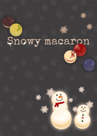 [R] Macaron Snowman + Charcoal