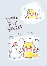 simple Fox winter white blue.