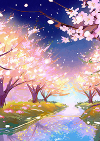 美しい夜桜の着せかえ#2455