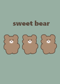 sweet bear /dusty green