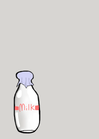 シンプル牛乳瓶 グレー