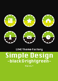 simple design -black&right green-