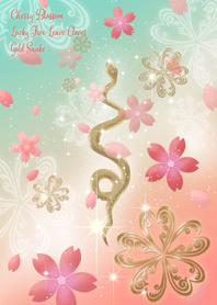 運気上昇♡桜と金蛇とクローバー