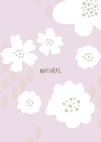 White flower and dots Purple4 from Japan