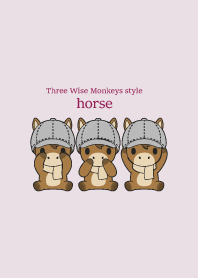 Three Wise Monkeys style horse 3