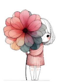 Girl and Flower V.28