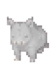 Rhinoceros Pixel Art Theme  Green 04
