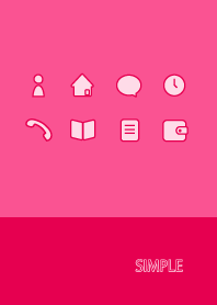 Adult simple / pink red g