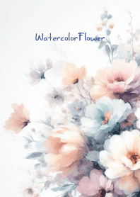 Watercolor White Flower-hisatoto 91