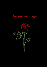 La vie en rose (black red)