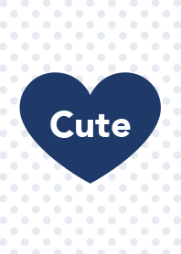Cute heart(navy blue)