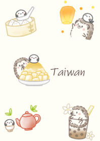 Hedgehog and Shimaenaga -Taiwan- beige