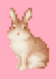 토끼 픽셀 아트 테마 핑크 04