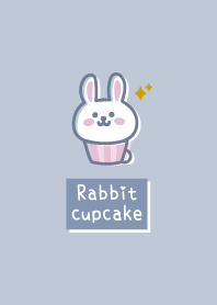 Rabbit cupcake <Glitter> blue