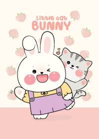 Bunny Cute & Little Cat : Peachy
