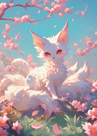 桃花仙境的の白狐狸❤️