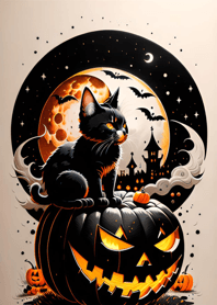 halloween cat A79C8C