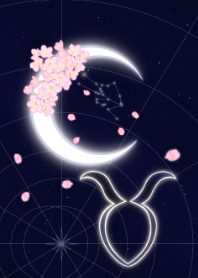Taurus moon and cherry blossoms JPN