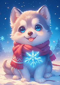❄️冬日雪花哈士奇❤️