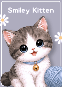 purple Smiling Cute Kitten