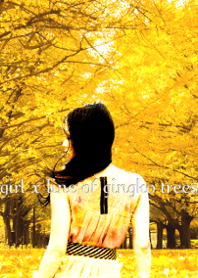 girl x line of gingko trees ver.2