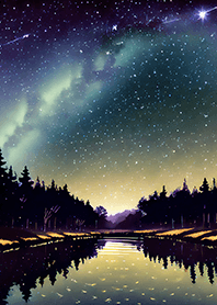 Beautiful starry night view#857