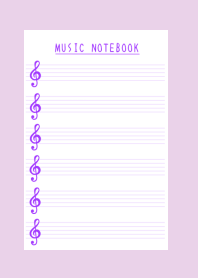 PURPLE COLOR MUSICAL NOTES/LIGHT PURPLE