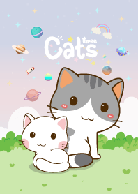 Three Cats Star Pastel
