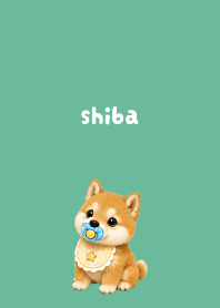 Baby Shiba01 blue green