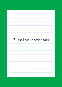 2 COLOR NOTEBOOK-PURPLE&GREEN-GREEN