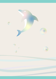 夏のイルカ02 青色