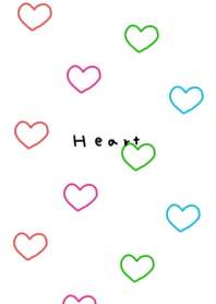 Colorful and cute heart pattern.