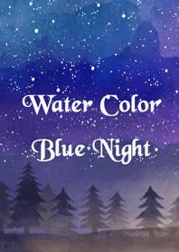 水彩画の夜空