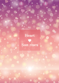 Sun rises and heart